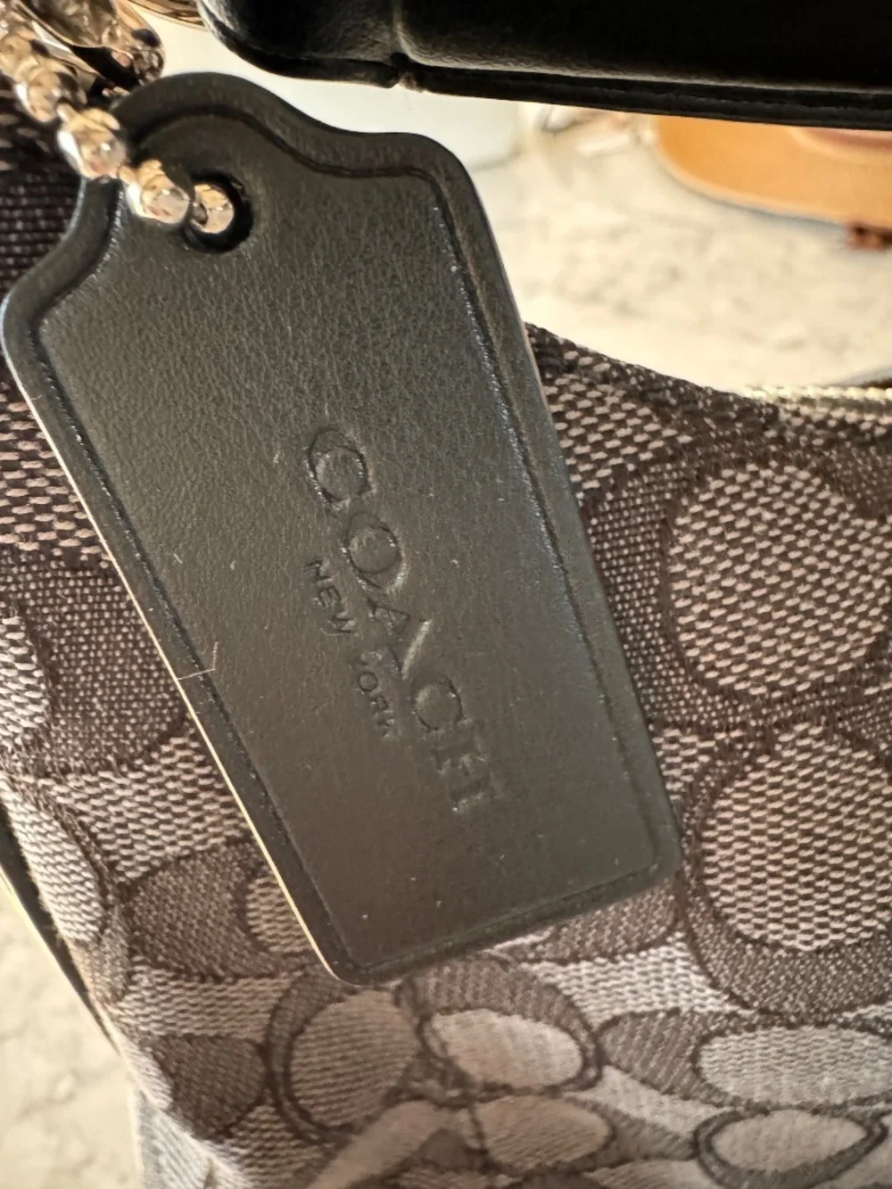 Coach F58284 Black Signature Jacquard Zip Top Shoulder Bag Purse - Picture 4 of 6